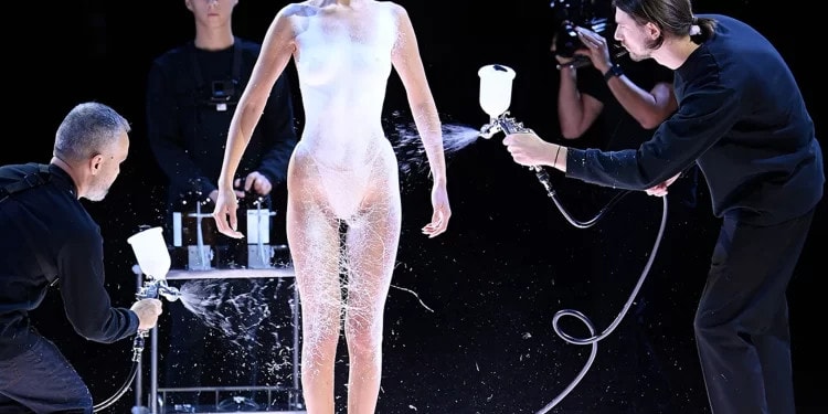 Is Bella Hadid’s Spray-On Dress Really Sustainable?