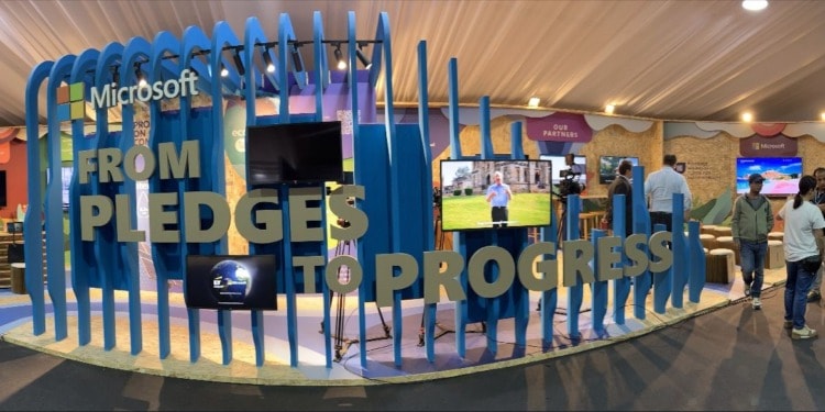 Microsoft's AI for Good booth at COP27