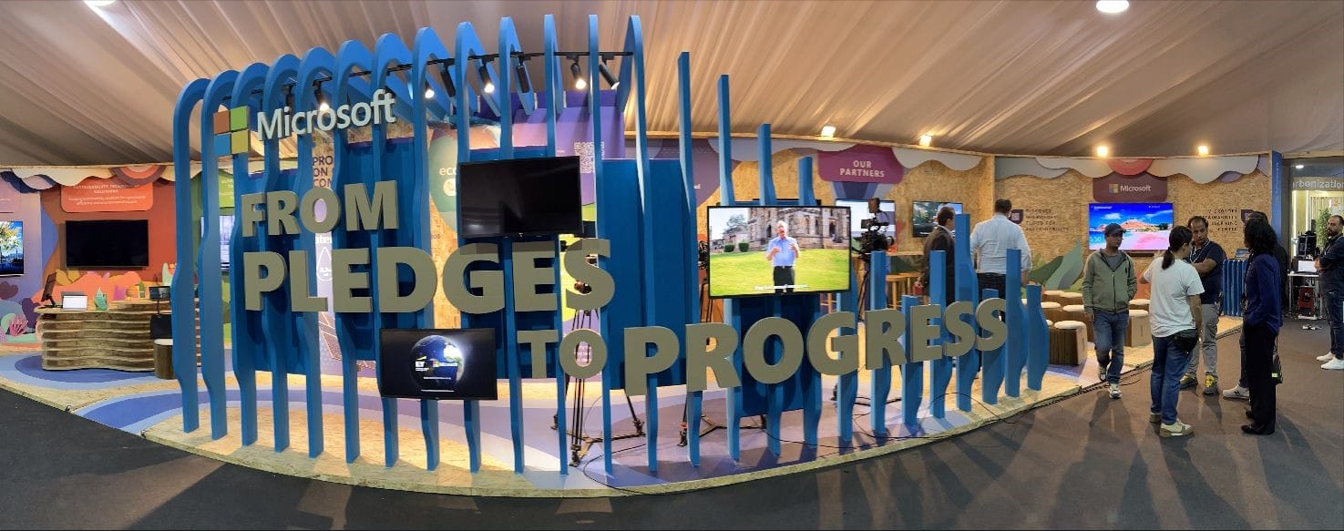 Microsoft's AI for Good booth at COP27
