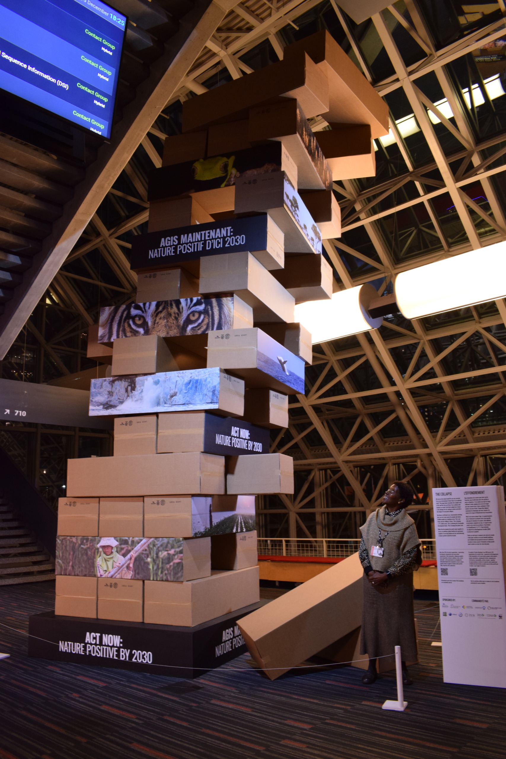 Jenga tower at COP15