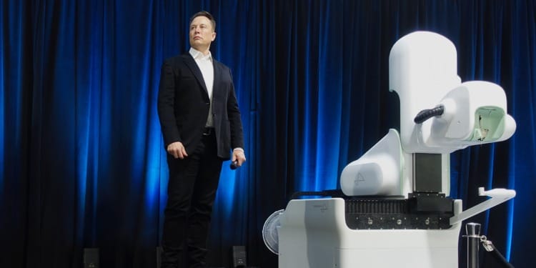 A photo of the first progress update from Musk about possible FDA approval for human clinical trials of Neuralink, his brain implant startup, in August 2020