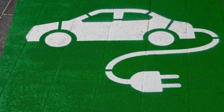Electric car parking spot sign