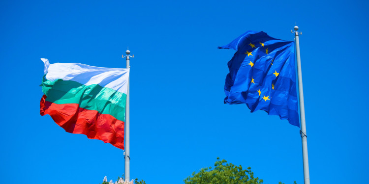 Flag of EU and Bulgaria, one country refusing to ratify the Istanbul Convention