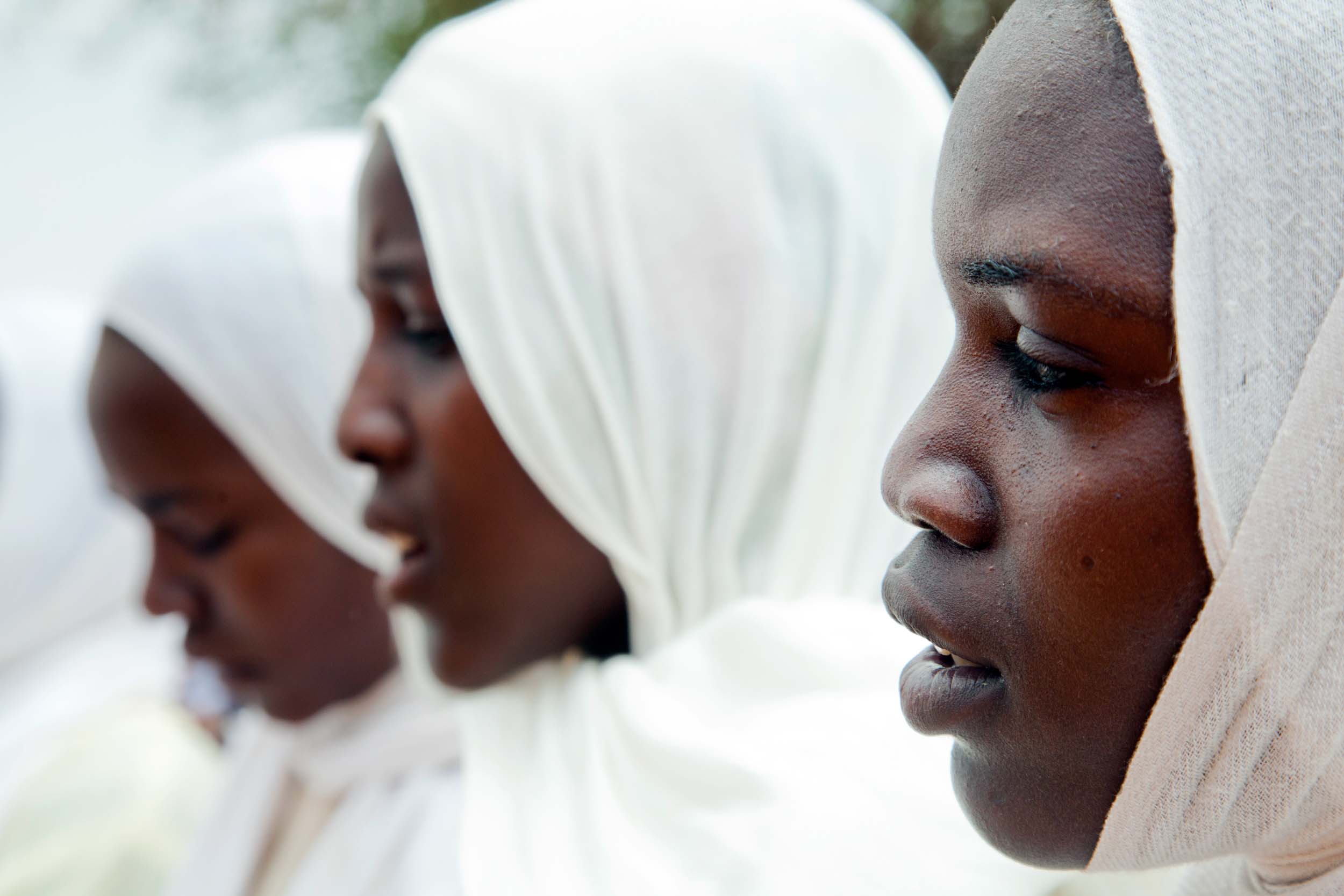 Women at the opening of a new health clinic, women's centre and school in North Darfur, Sudan.