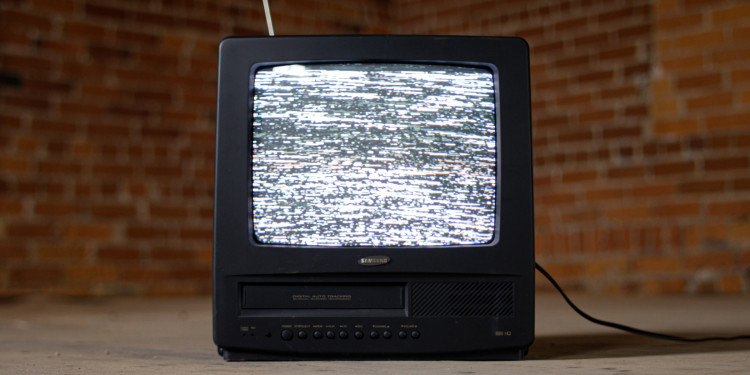 TV Screen showing static