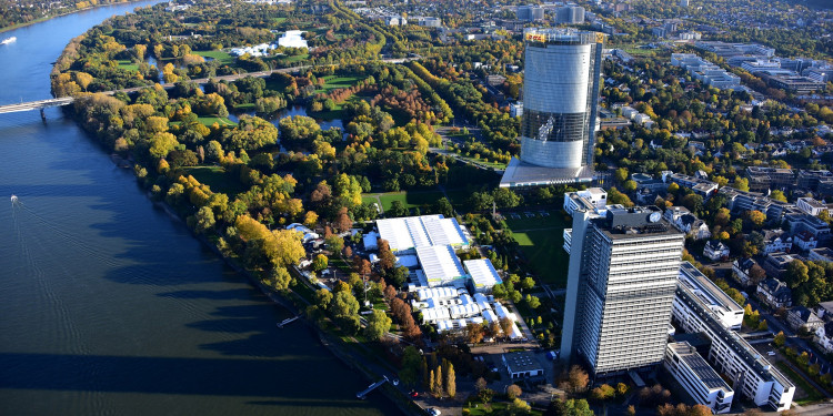An aerial view of Bonn, Germany which will host the Bonn Climate Change Conference (SB58) this week