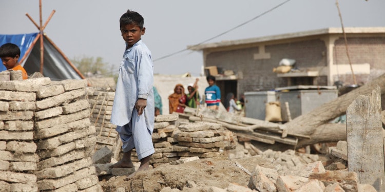 displaced children weather