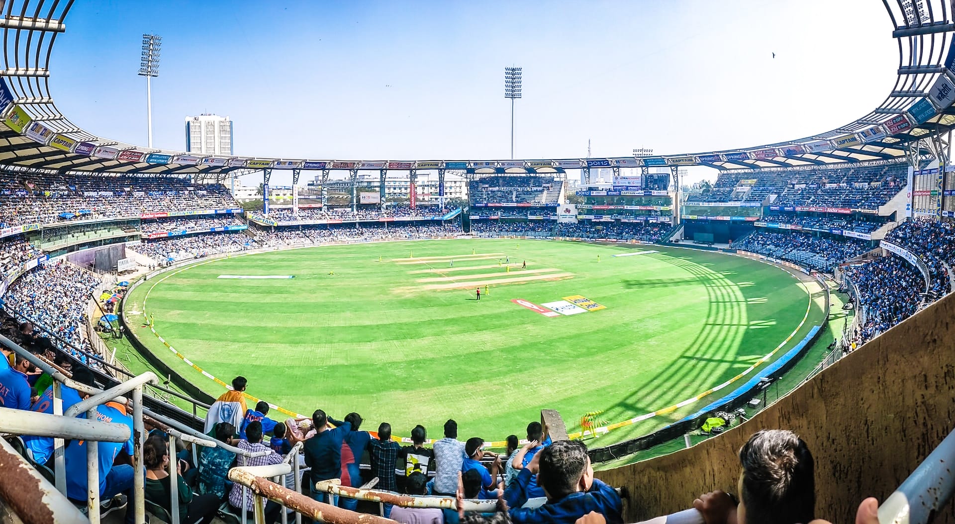 A picture of the Wankhede Cricket Stadium.