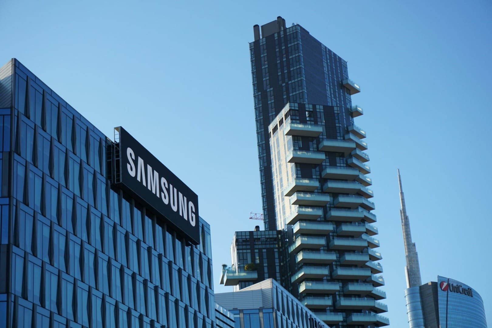 Samsung building viewed from below