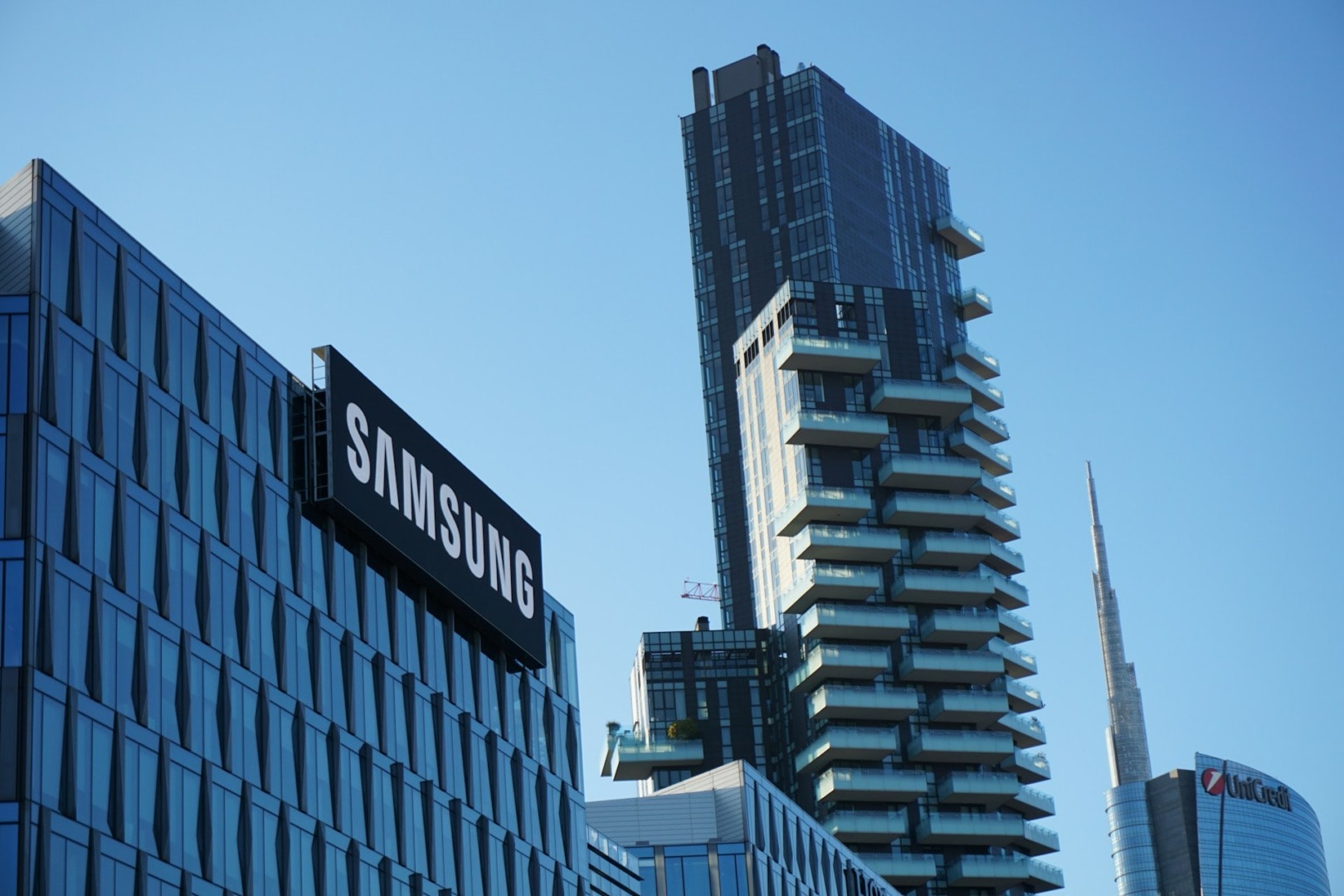 Samsung building viewed from below
