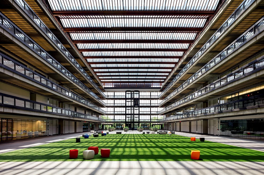 Bell Works building showcasing flexible space and mixed-use real estate