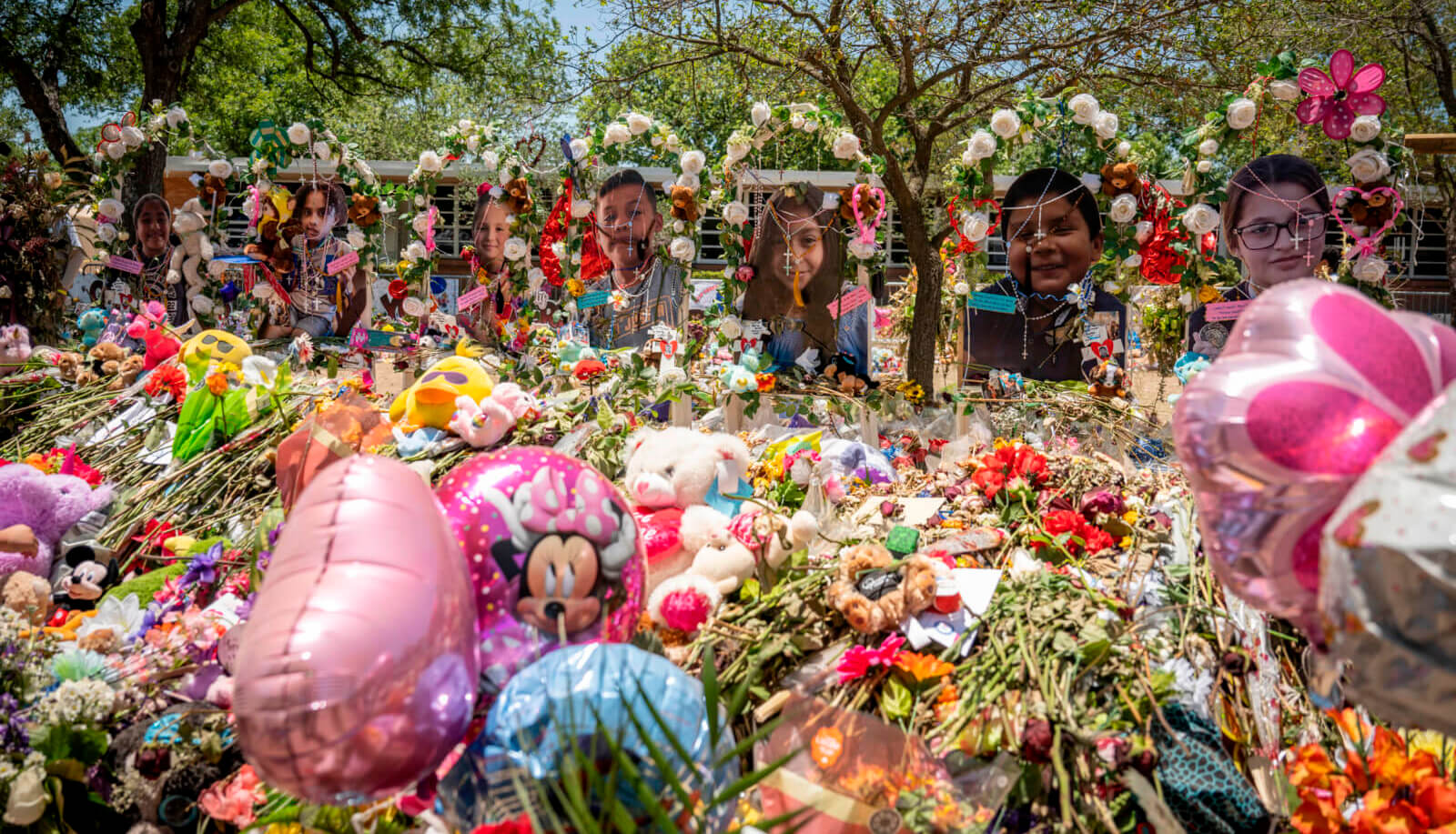 Community memorial site commemorating victims of gun violence in America
