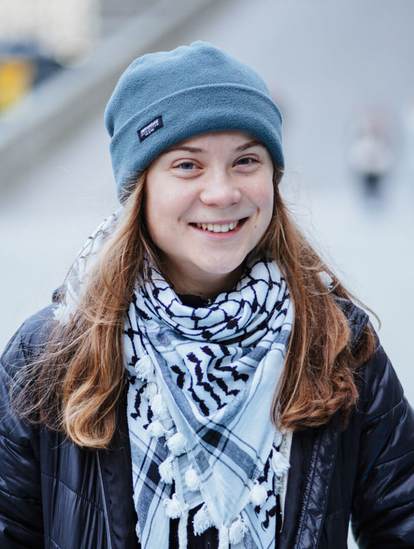 Greta_Thunberg in Stockholm in 2024 .A sustainability leader.