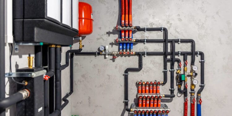 Home improvement: view of a new heating system