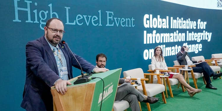 ESG News regarding COP30 Declaration on Information Integrity on Climate Change, Trump’s tariff volatility, EV boom in South America, and protests at COP30