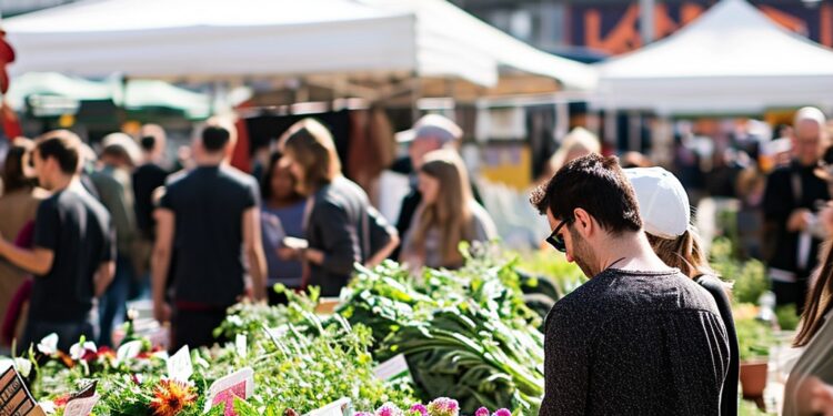Men at the market looking for sustainable food - Reducing Food Waste Through Smarter Meal Kits