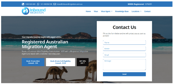 Inbound Migration website