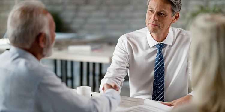 Personal Injury Lawyer dealing with his clients.